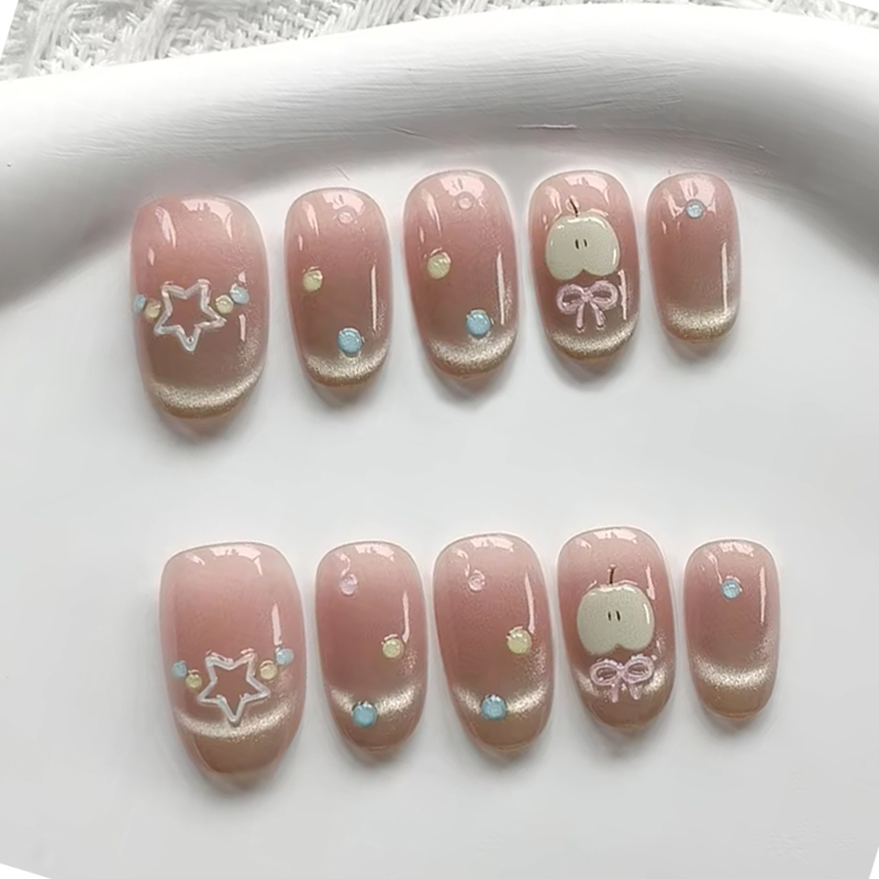 Nail Art Xs - 10Pcs Apple Stars New Style of