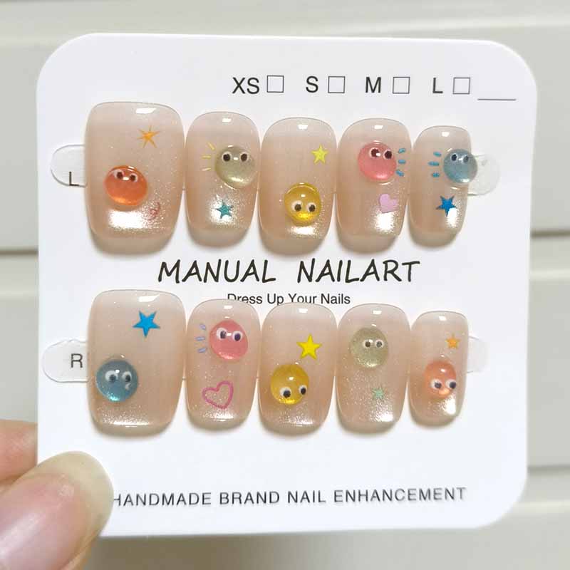 Nail Art Xs - 10Pcs French Style New Cute 3D