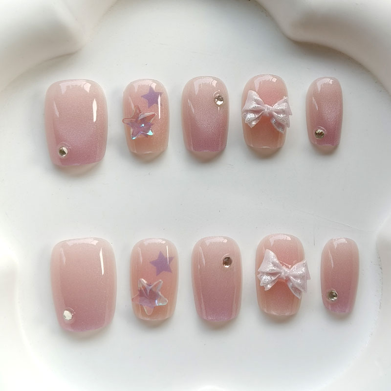 Nail Art Xs - 10Pcs Teenage Girl Fashion Cute Pink