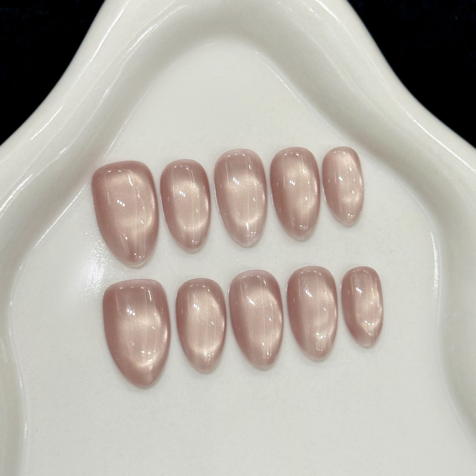 Nail Art Press On - 10pcs Handmade Press On Nails Solid