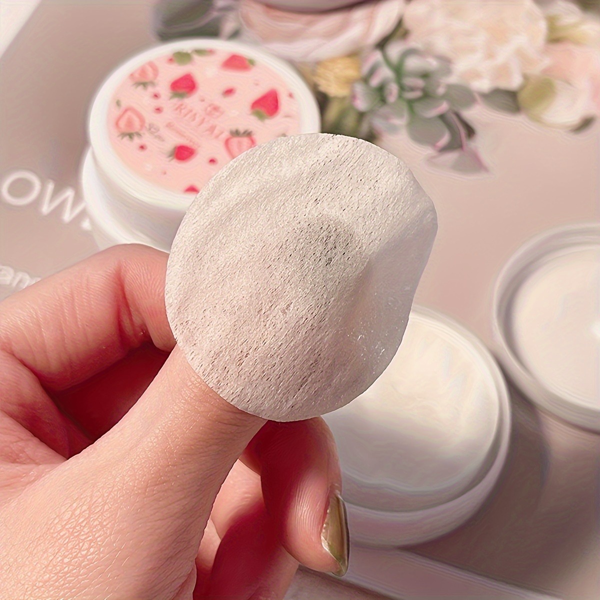 Nail Art Remove - 32pcs/Box Strawberry Nail Polish Remover Pads,