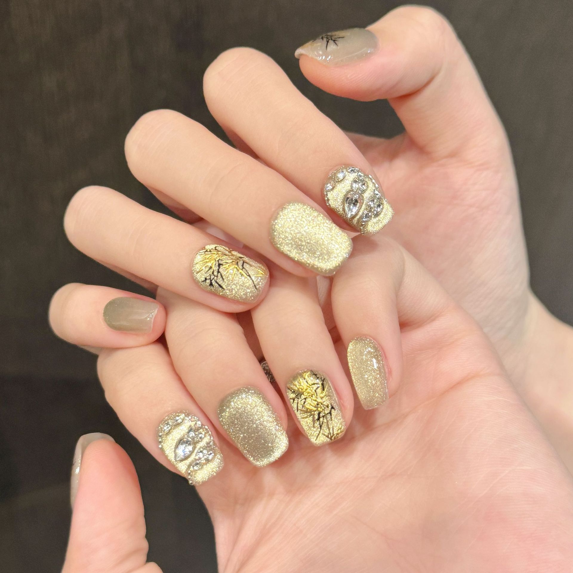 10pcs New Chinese Style Handma - огляд і ціна Nail Art Yellow