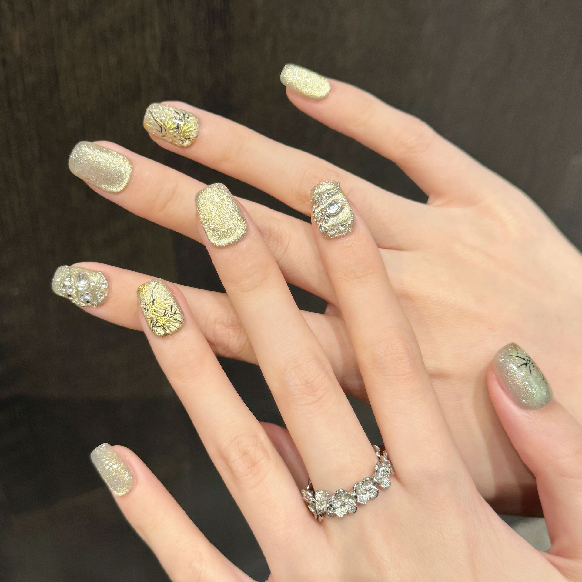 10pcs New Chinese Style Handma - огляд і ціна Nail Art Yellow