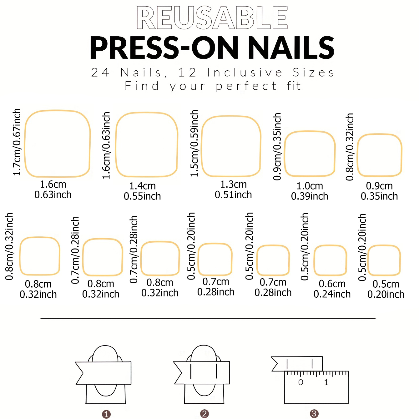 Classic White French Edge Fake - огляд і ціна Nail Art Fake Nails