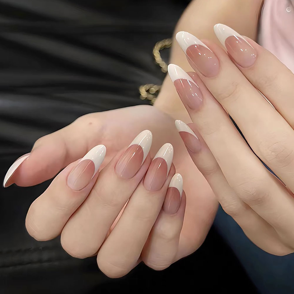 120pcs Pink Medium Almond Fren - огляд і ціна Nail Art Press On