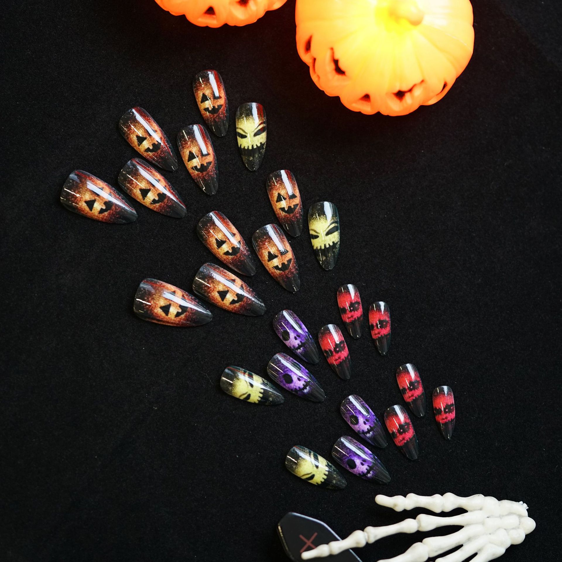 24pcs 2025 Halloween 3D Cat Ey - огляд і ціна Nail Art Cat Eye