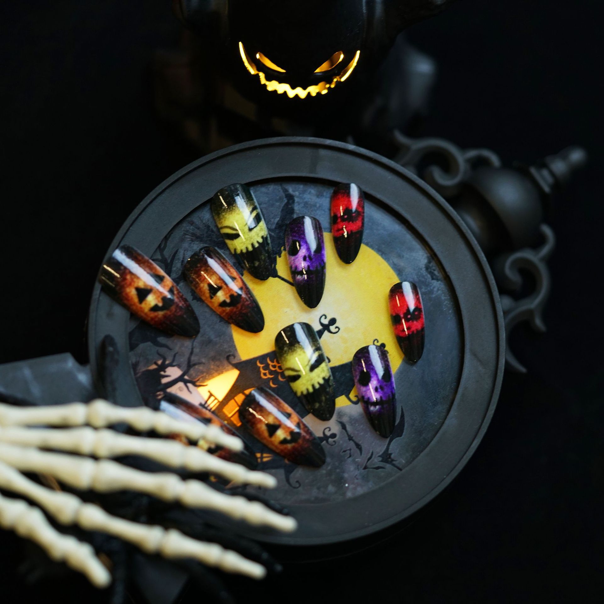 24pcs 2025 Halloween 3D Cat Ey - огляд і ціна Nail Art Cat Eye