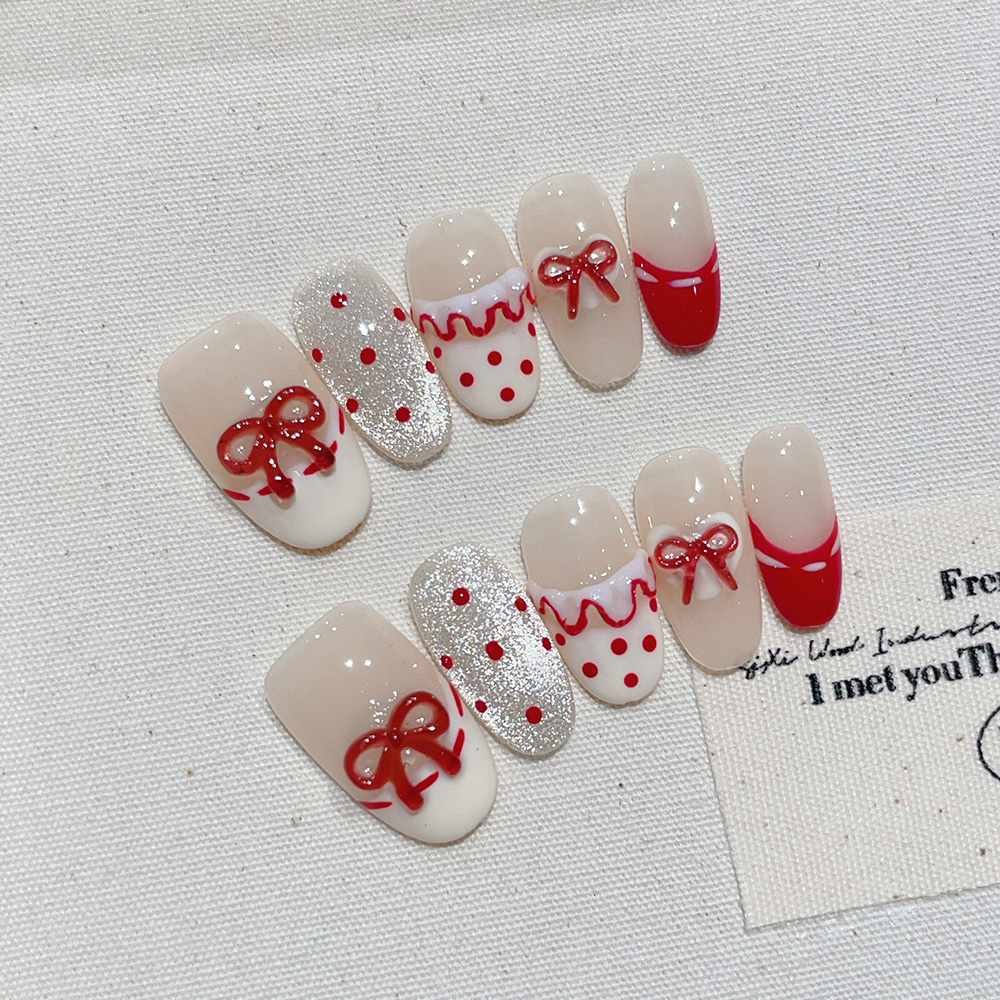 10pcs Short Oval Handmade Pres - огляд і ціна Nail Art Xs