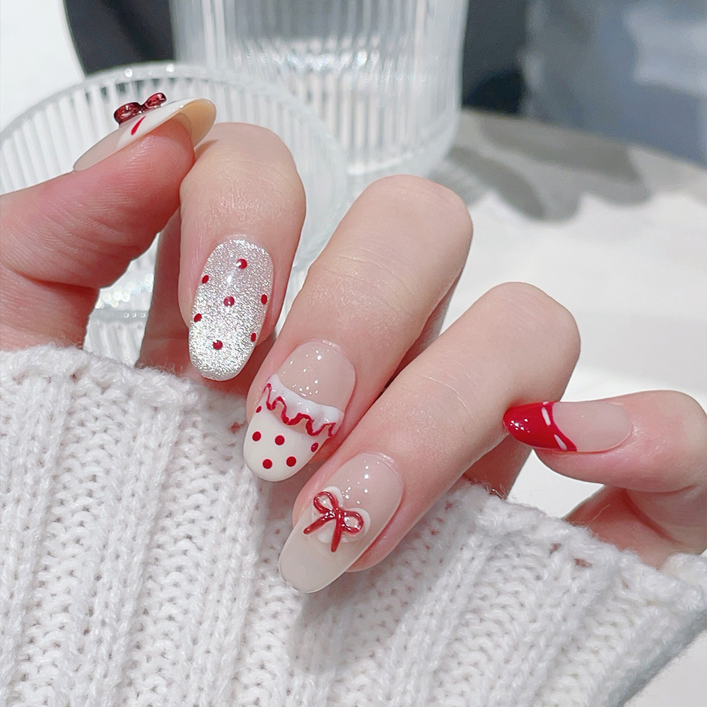10pcs Short Oval Handmade Pres - огляд і ціна Nail Art Xs
