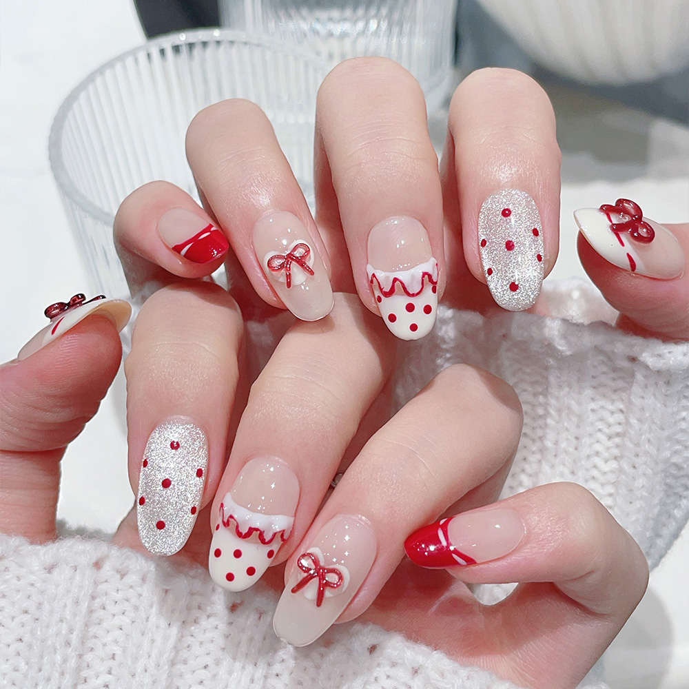 10pcs Short Oval Handmade Pres - огляд і ціна Nail Art Xs