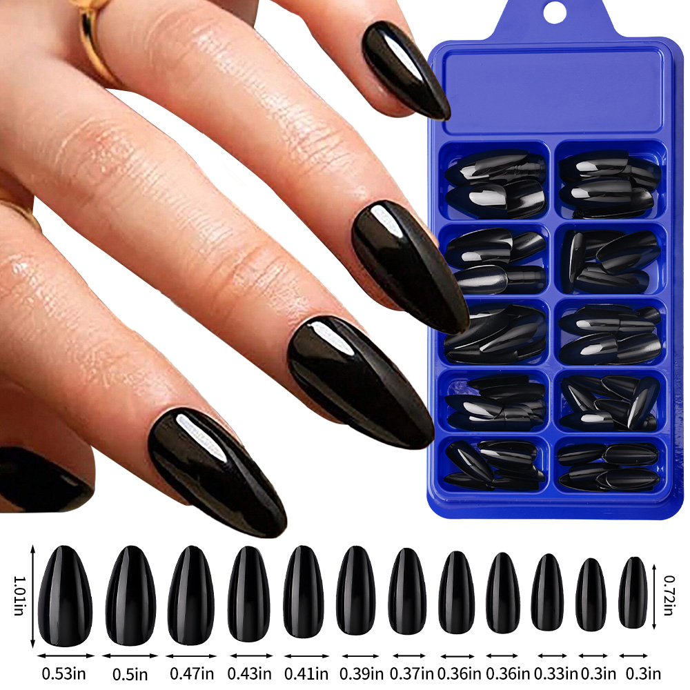 100Pcs Almond Press on Nails M - огляд і ціна Nail Art Pink