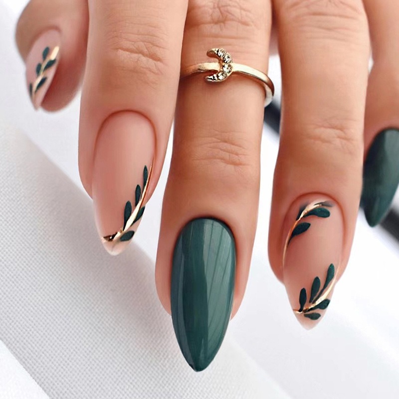 24P/Set Medium-length Almond P - огляд і ціна Nail Art Pink