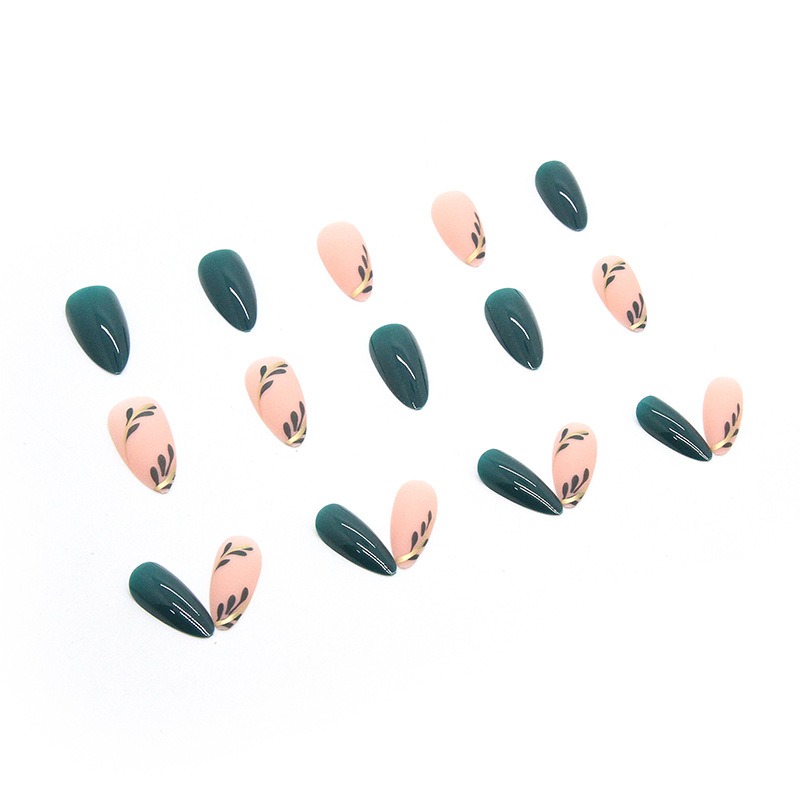 24P/Set Medium-length Almond P - огляд і ціна Nail Art Pink