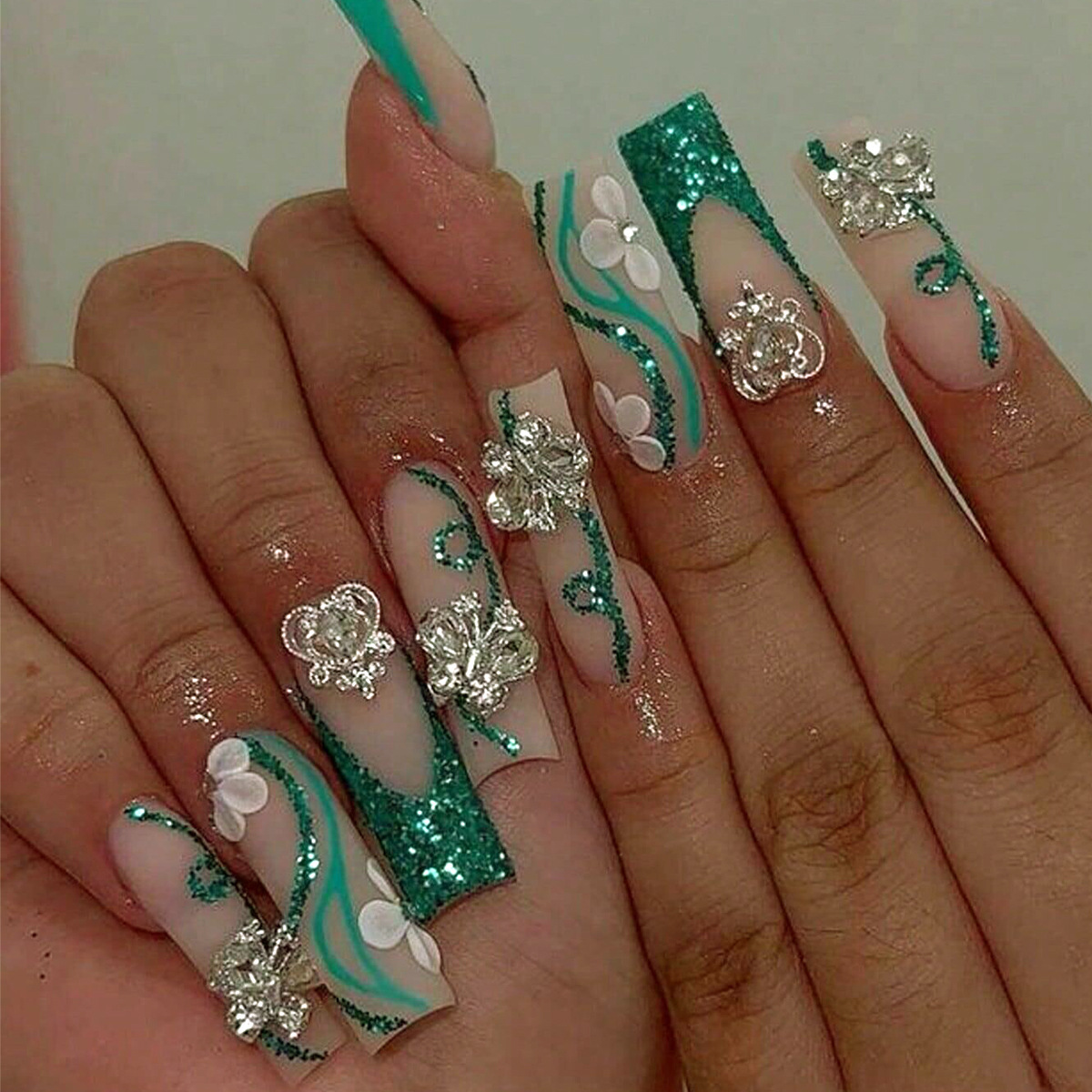 Long Coffin Press on Nails Bal - огляд і ціна Nail Art Press On