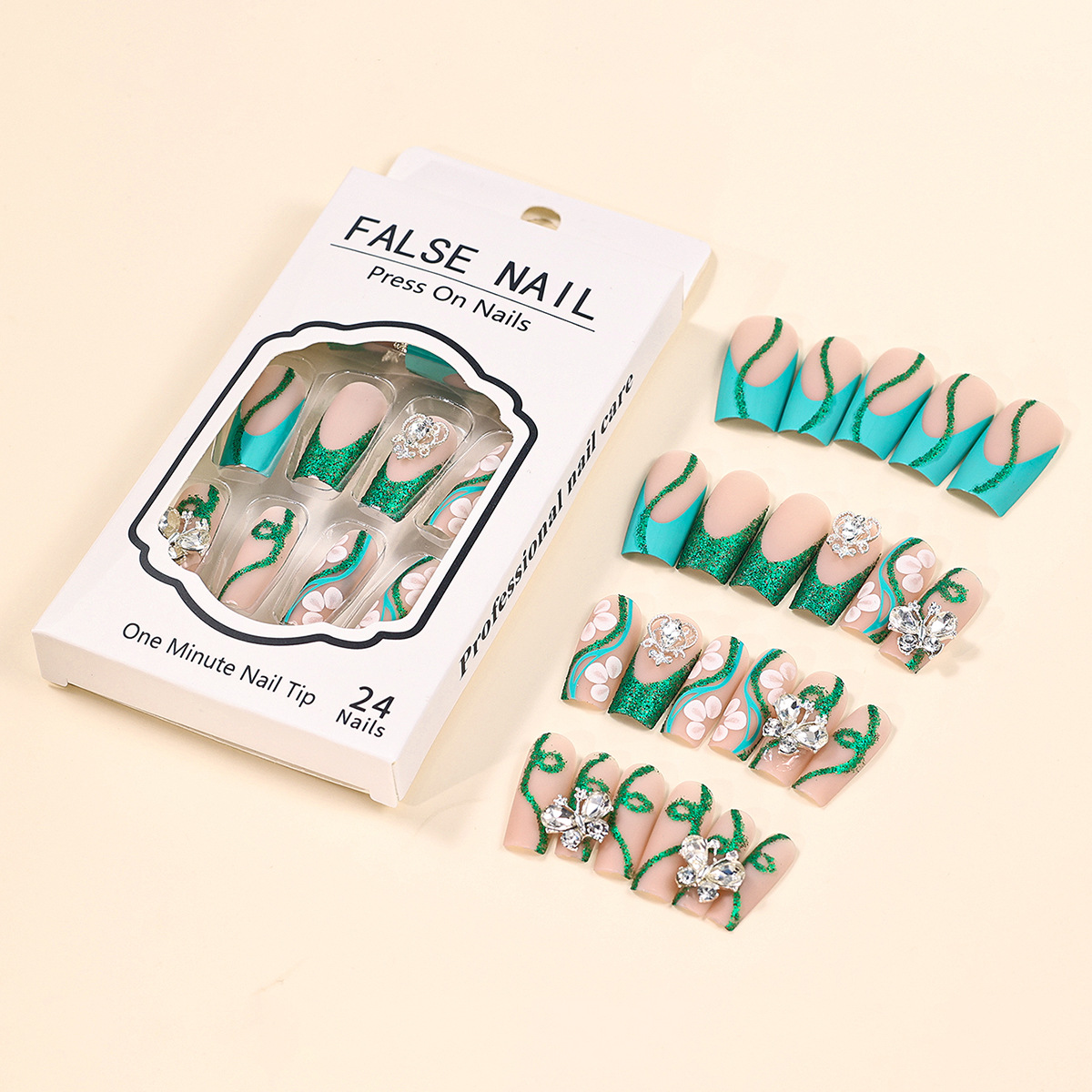 Long Coffin Press on Nails Bal - огляд і ціна Nail Art Press On