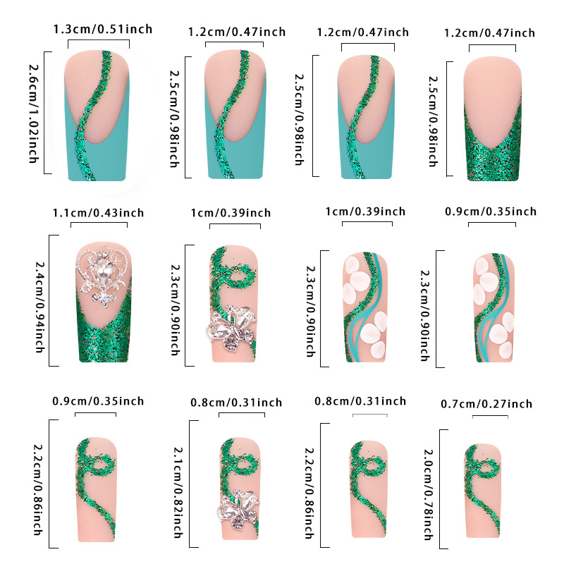 Long Coffin Press on Nails Bal - огляд і ціна Nail Art Press On