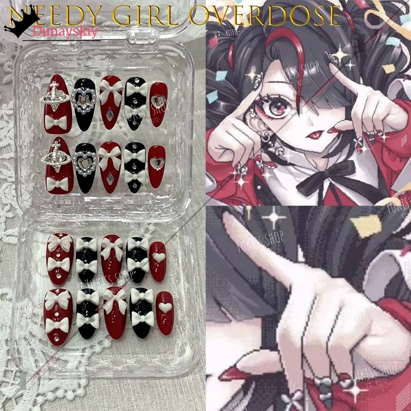 YiNuo*/Needy Girl Overdose Jir - огляд і ціна Nail Art Press On