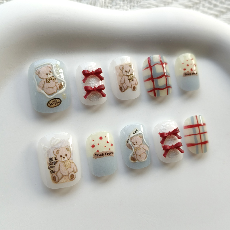 10Pcs Korean Style Cute Bear a - огляд і ціна Nail Art Xs