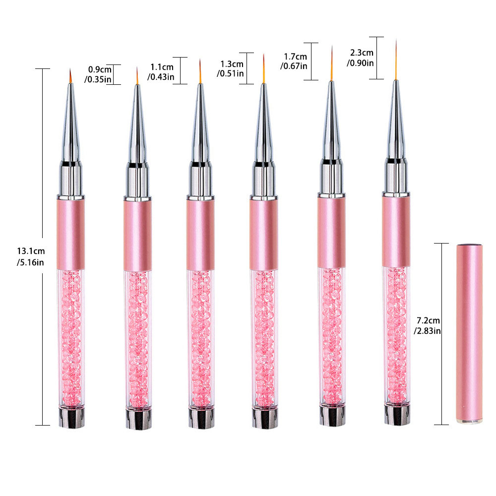 6pcs/Set Acrylic French Stripe - огляд і ціна Nail Art Sch