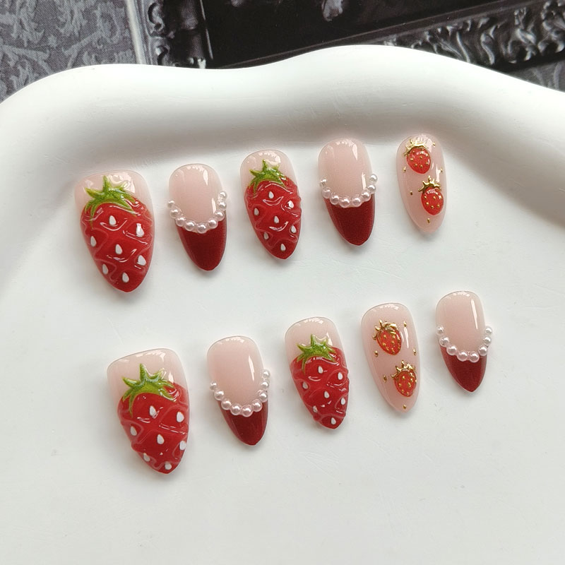 10Pcs Women French Style 3D St - огляд і ціна Nail Art Press On