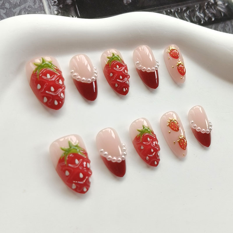 10Pcs Women French Style 3D St - огляд і ціна Nail Art Press On