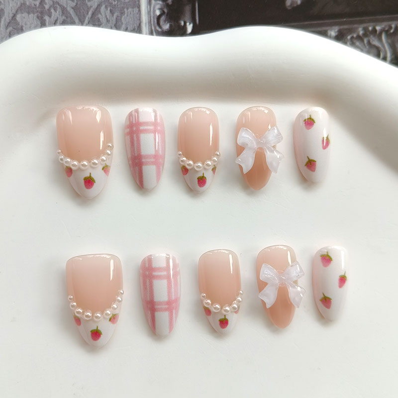 10Pcs Women French Style 3D St - огляд і ціна Nail Art Press On