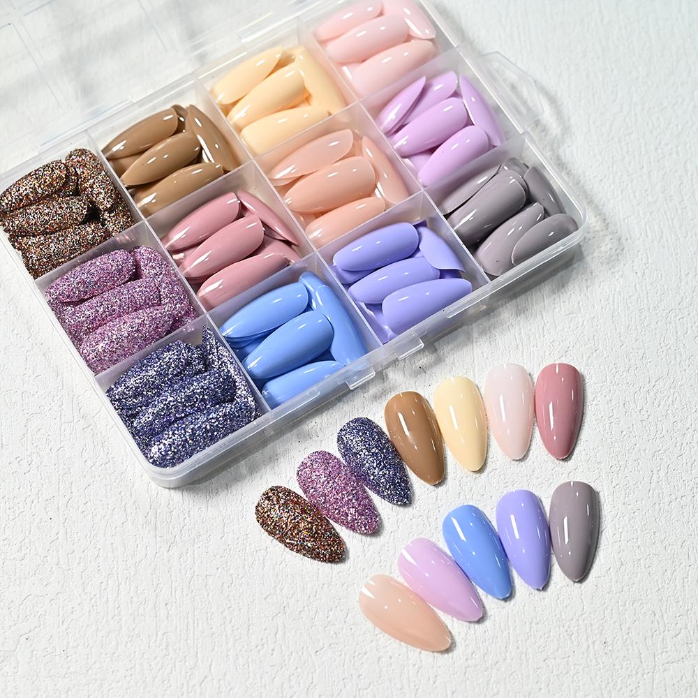 288Pcs Glossy Macaron Medium A - огляд і ціна Nail Art Fake Nails