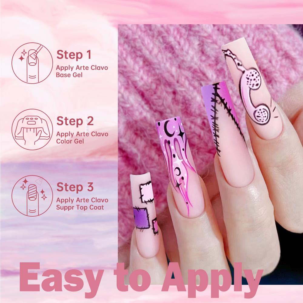 Arte Clavo Orange Yellow Serie - огляд і ціна Nail Art Yellow