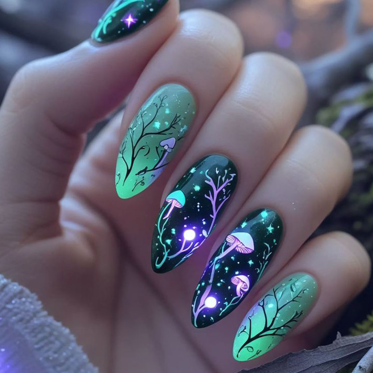 Almond Press on Nails Mushroom - огляд і ціна Nail Art Press On