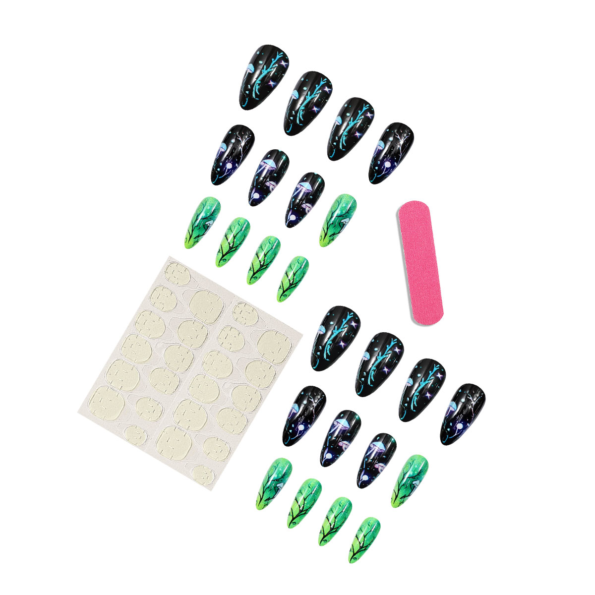 Almond Press on Nails Mushroom - огляд і ціна Nail Art Press On