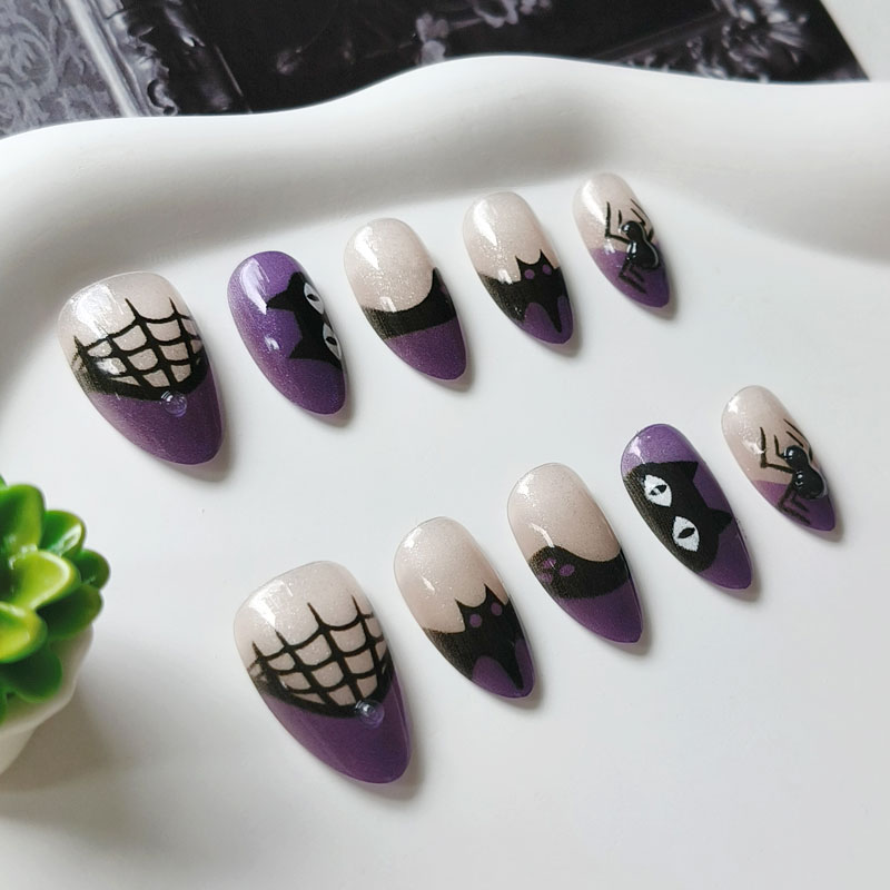 10Pcs Women Halloween Party Th - огляд і ціна Nail Art Cat Eye