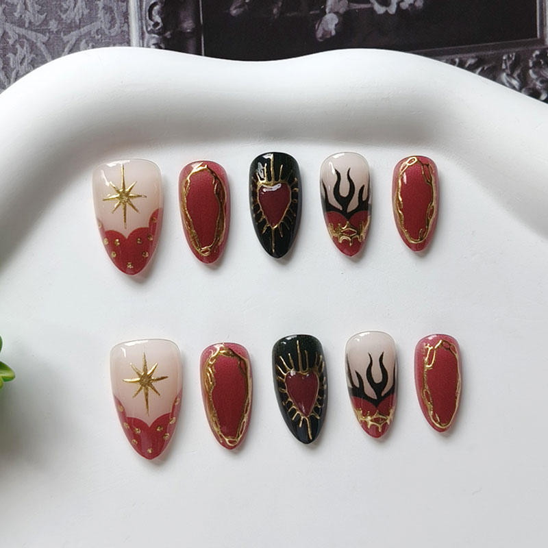 10Pcs Women Halloween Party Th - огляд і ціна Nail Art Cat Eye