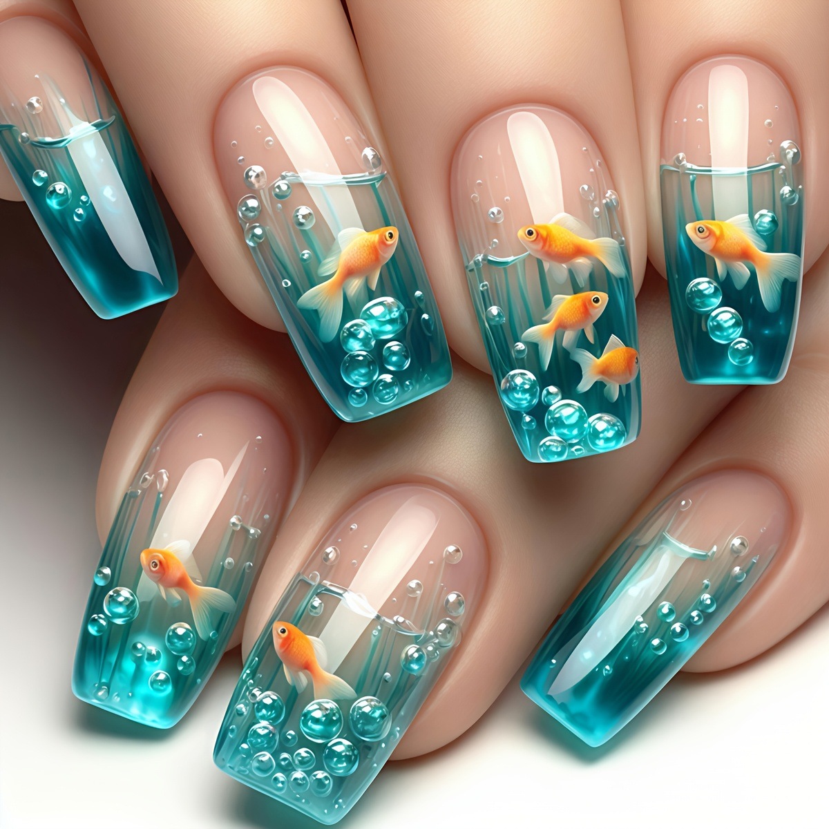 Medium long Square fake nails  - огляд і ціна Nail Art Yellow