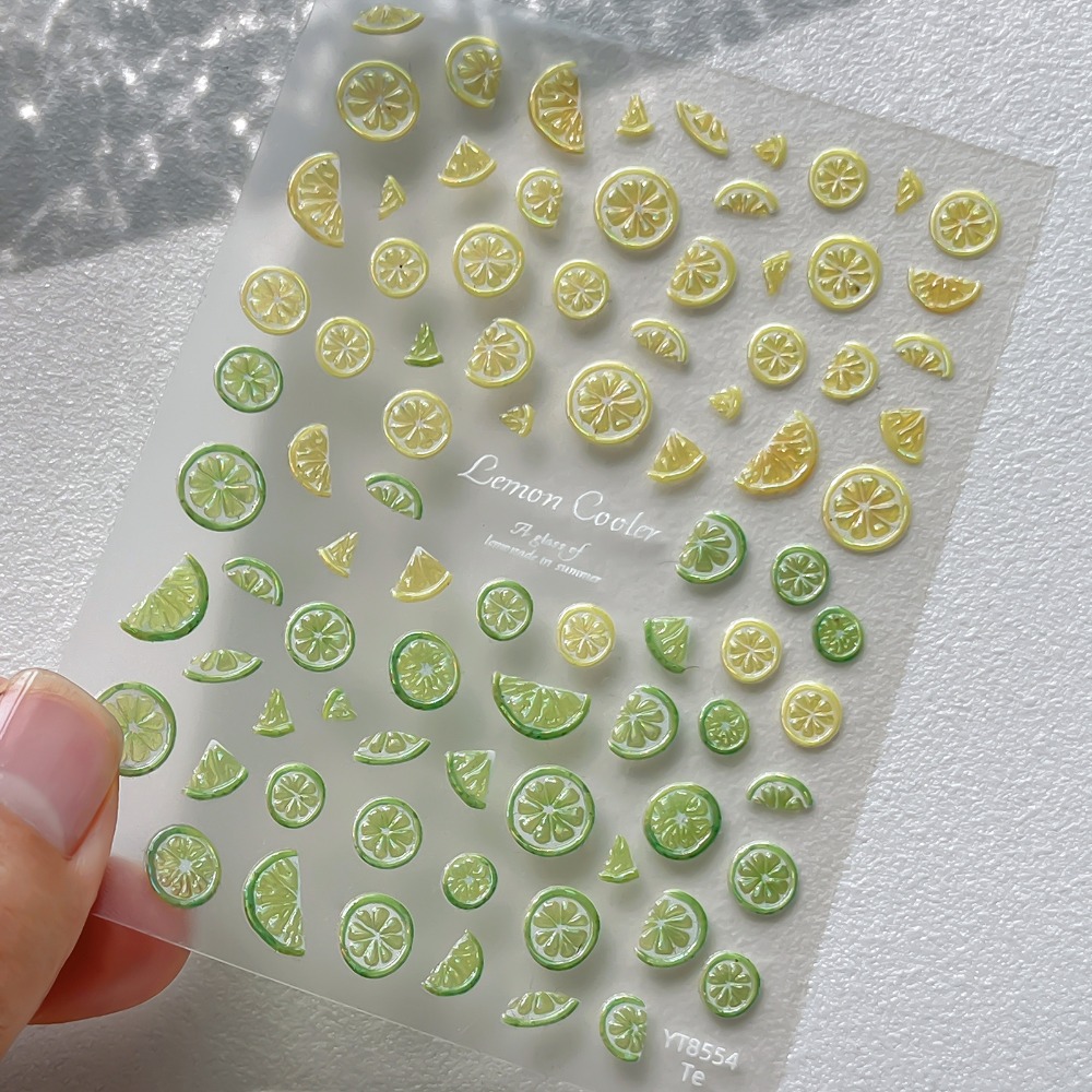 Summer Fruit Nail Stickers 5D  - огляд і ціна Nail Art Yellow