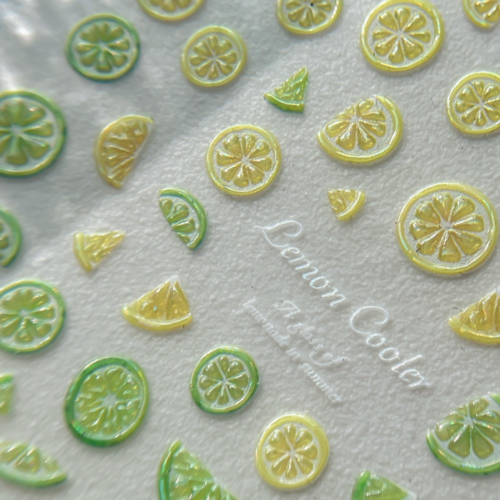 Summer Fruit Nail Stickers 5D  - огляд і ціна Nail Art Yellow