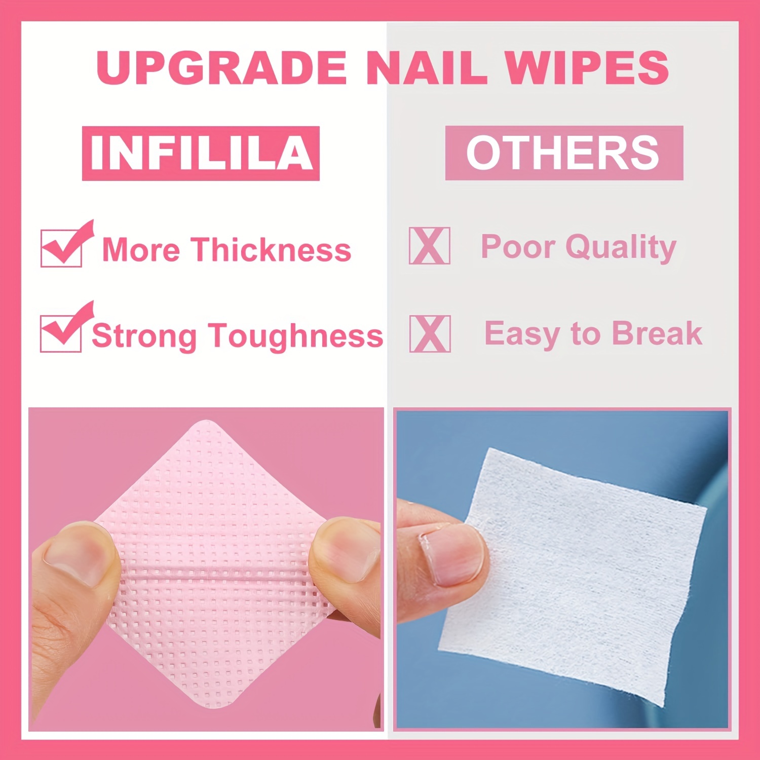 20/600pcs Lint-Free Nail Wipes - огляд і ціна Nail Art Remove