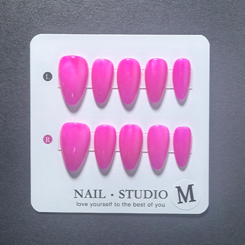 10pcs Almond Press on Nails Ha - огляд і ціна Nail Art Yellow