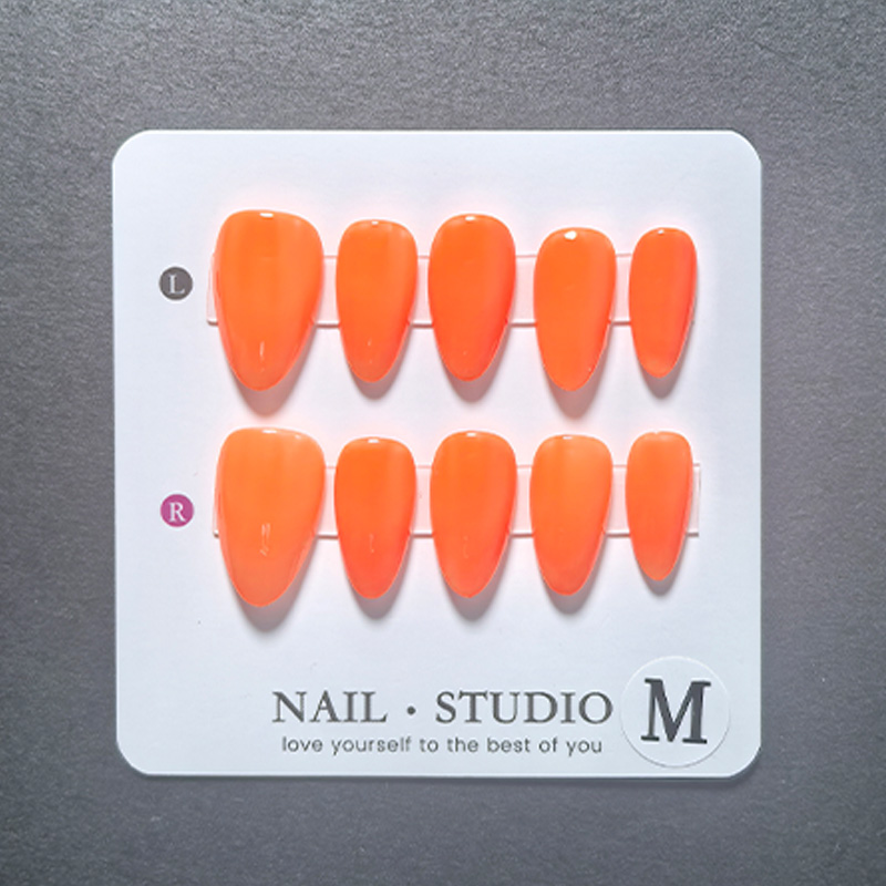 10pcs Almond Press on Nails Ha - огляд і ціна Nail Art Yellow