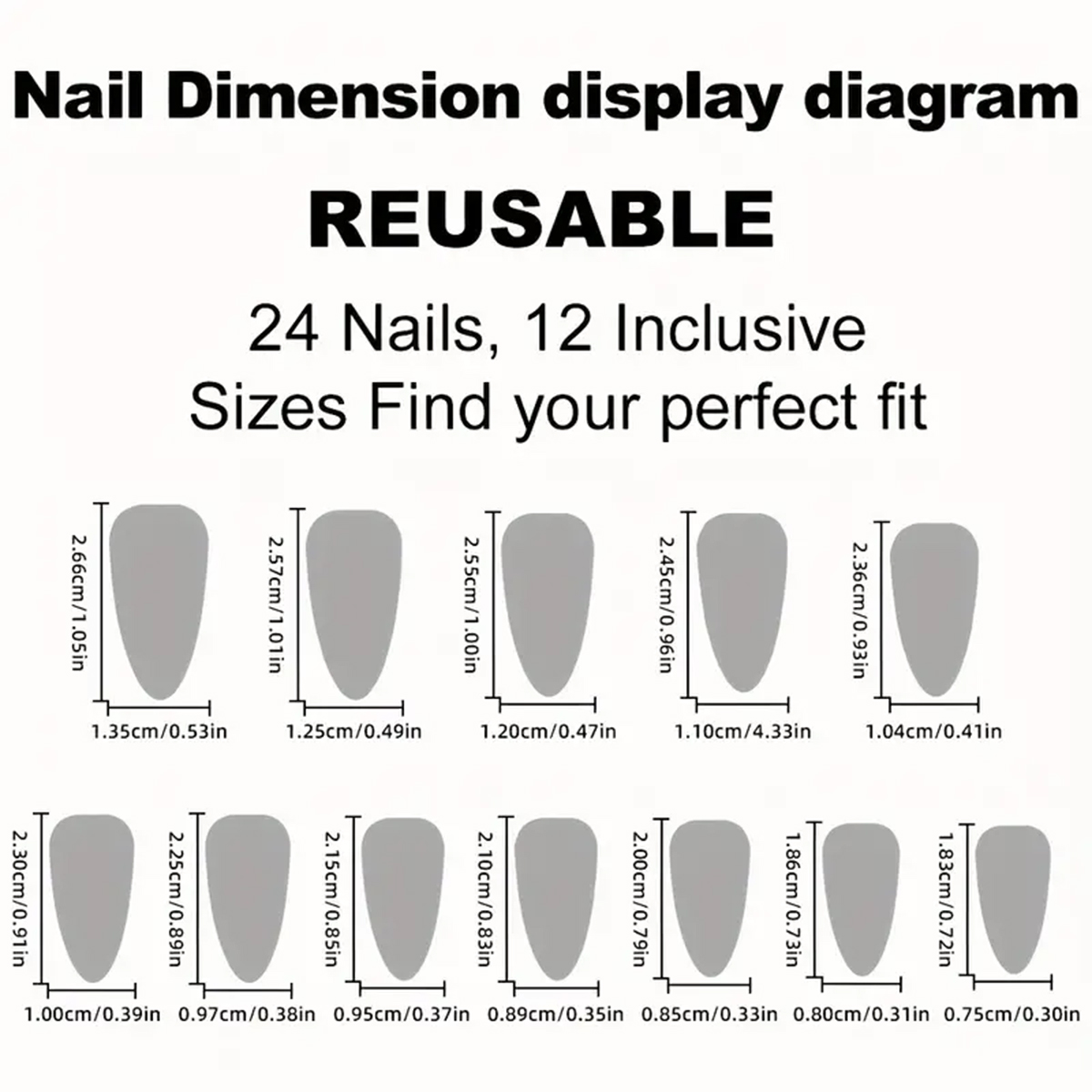 `24Pcs Medium Almond Press On  - огляд і ціна Nail Art Press On
