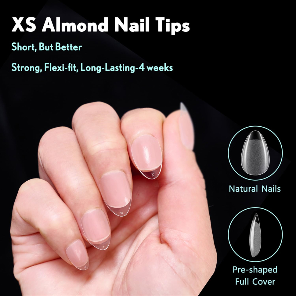 600 PCS Soft Gel X Nail Tips S - огляд і ціна Nail Art Xs