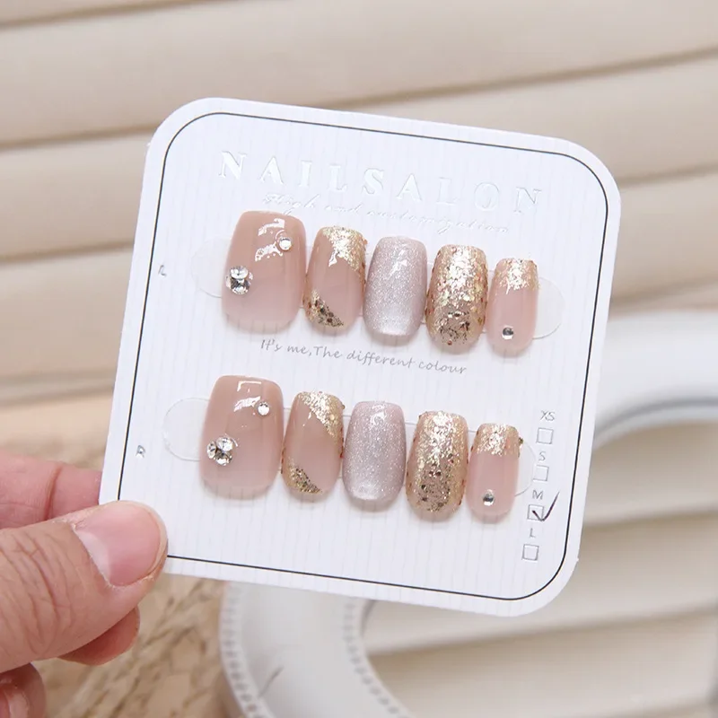 10Pcs Women Cats Eye Handmade  - огляд і ціна Nail Art Xs