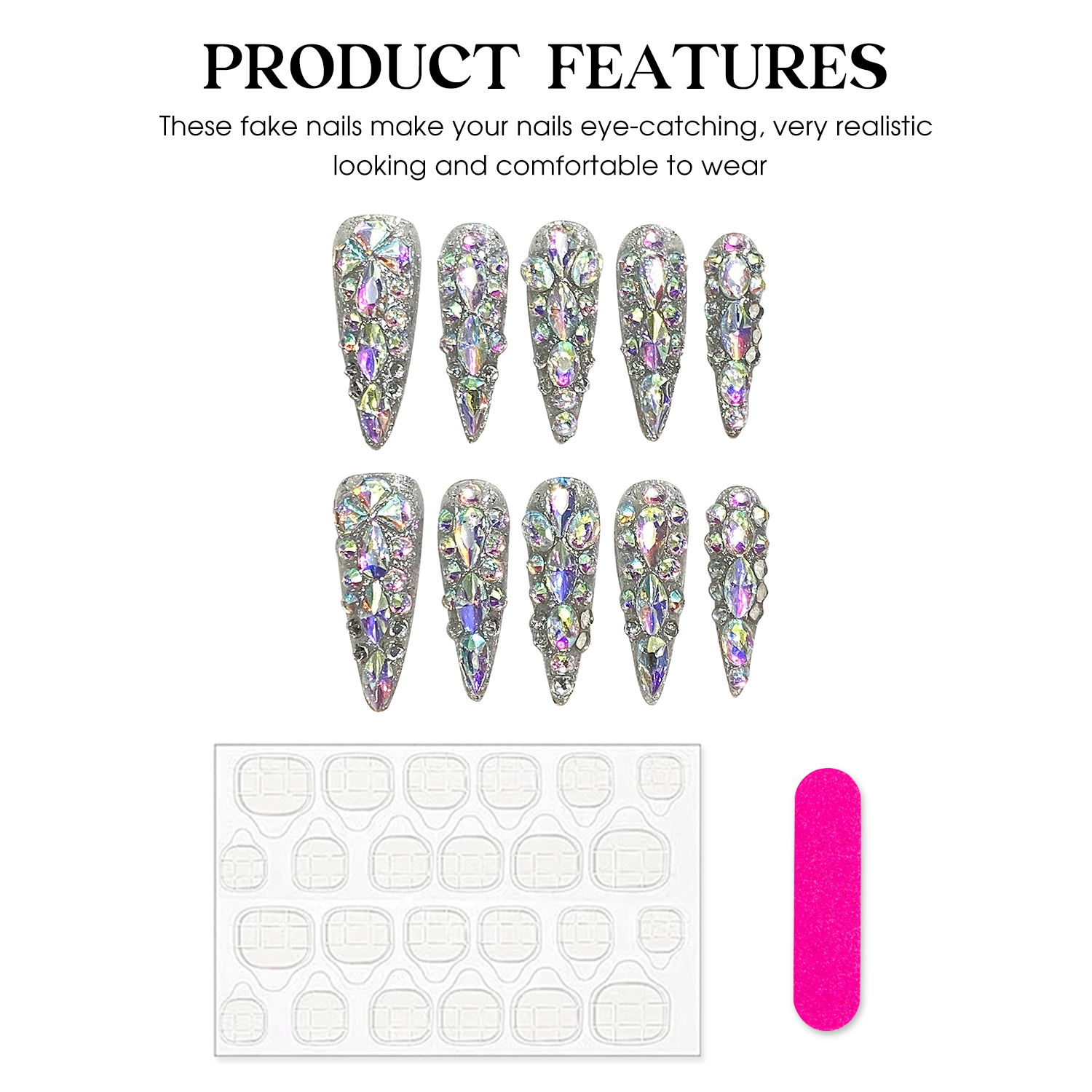 10pcs Handmade Press On Nails  - огляд і ціна Nail Art Press On