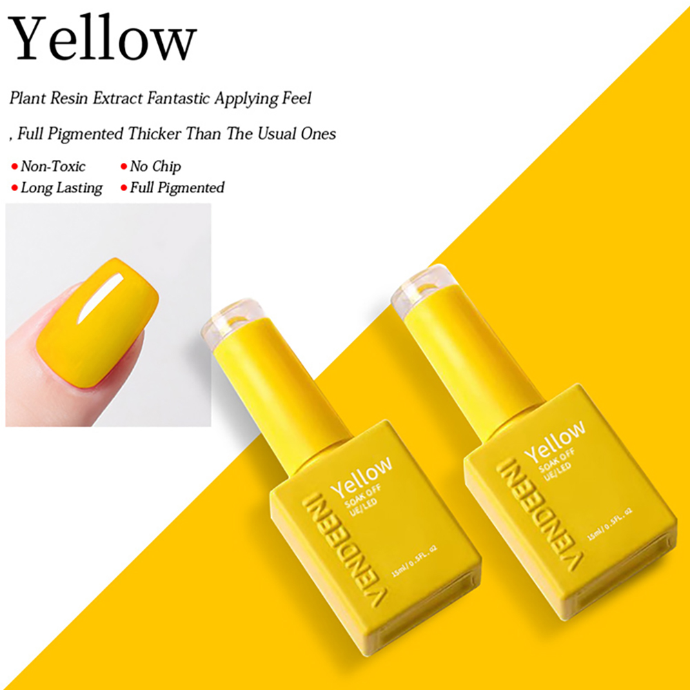 Vendeeni 15ml Black White Red  - огляд і ціна Nail Art Yellow