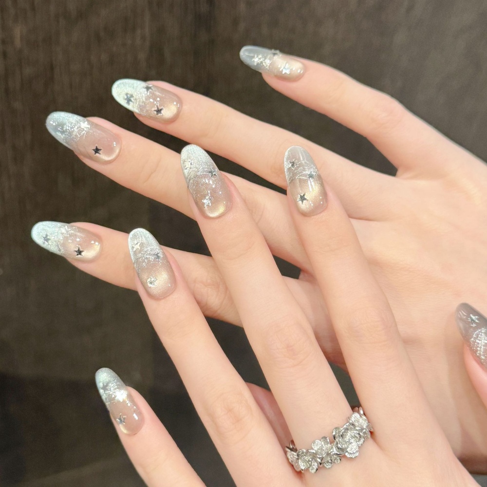 10pcs Cat's Eye Handmade Fake  - огляд і ціна Nail Art Pink
