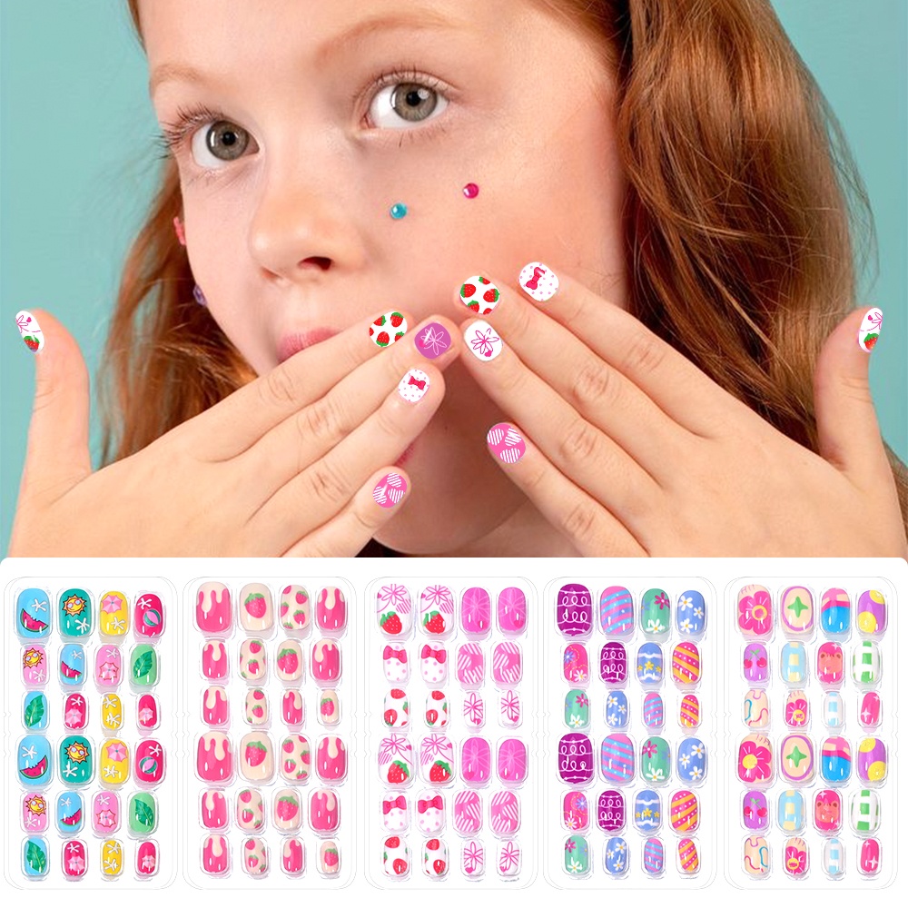 120-Piece 5-Set Candy Kids Pre - огляд і ціна Nail Art Fake Nails