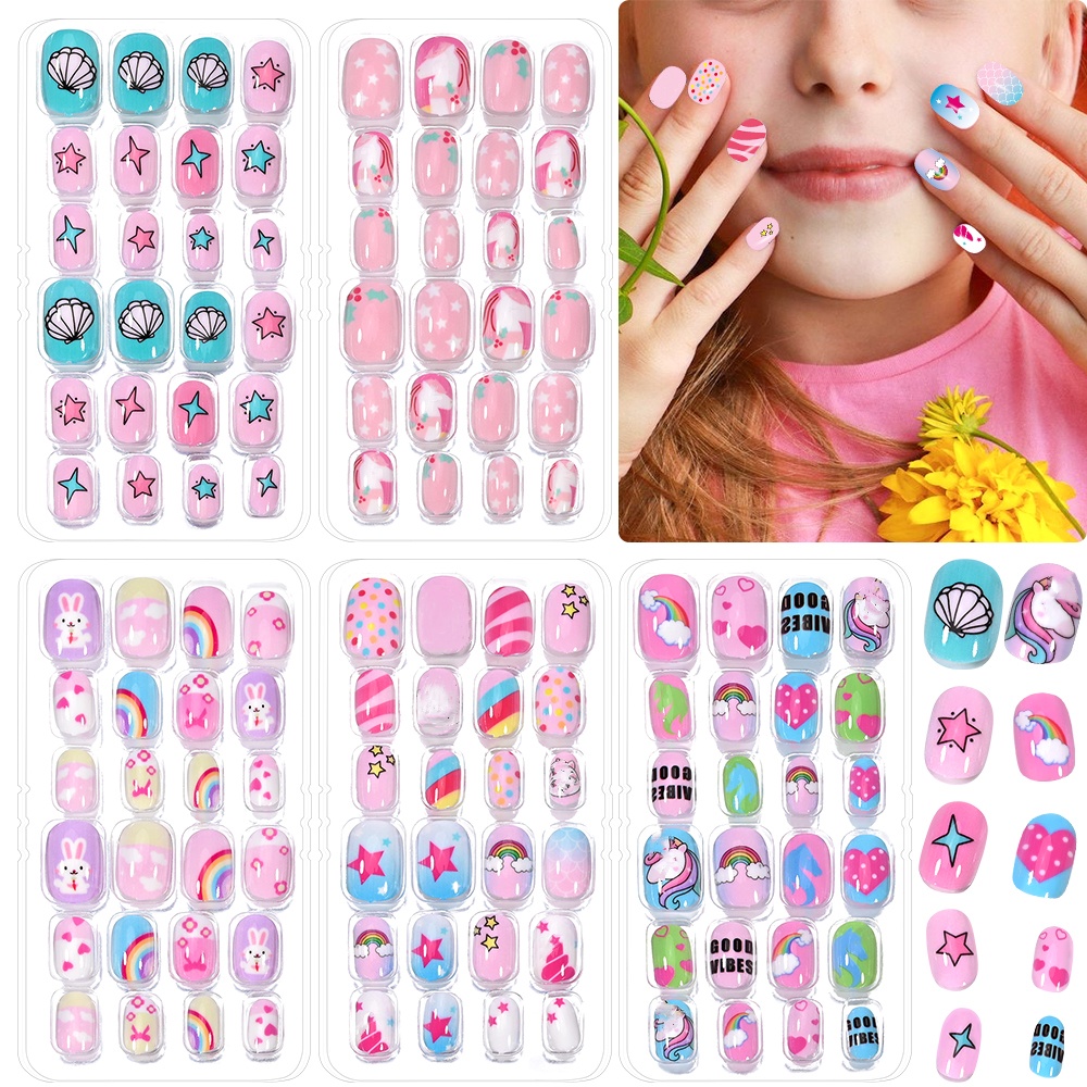 120-Piece 5-Set Candy Kids Pre - огляд і ціна Nail Art Fake Nails