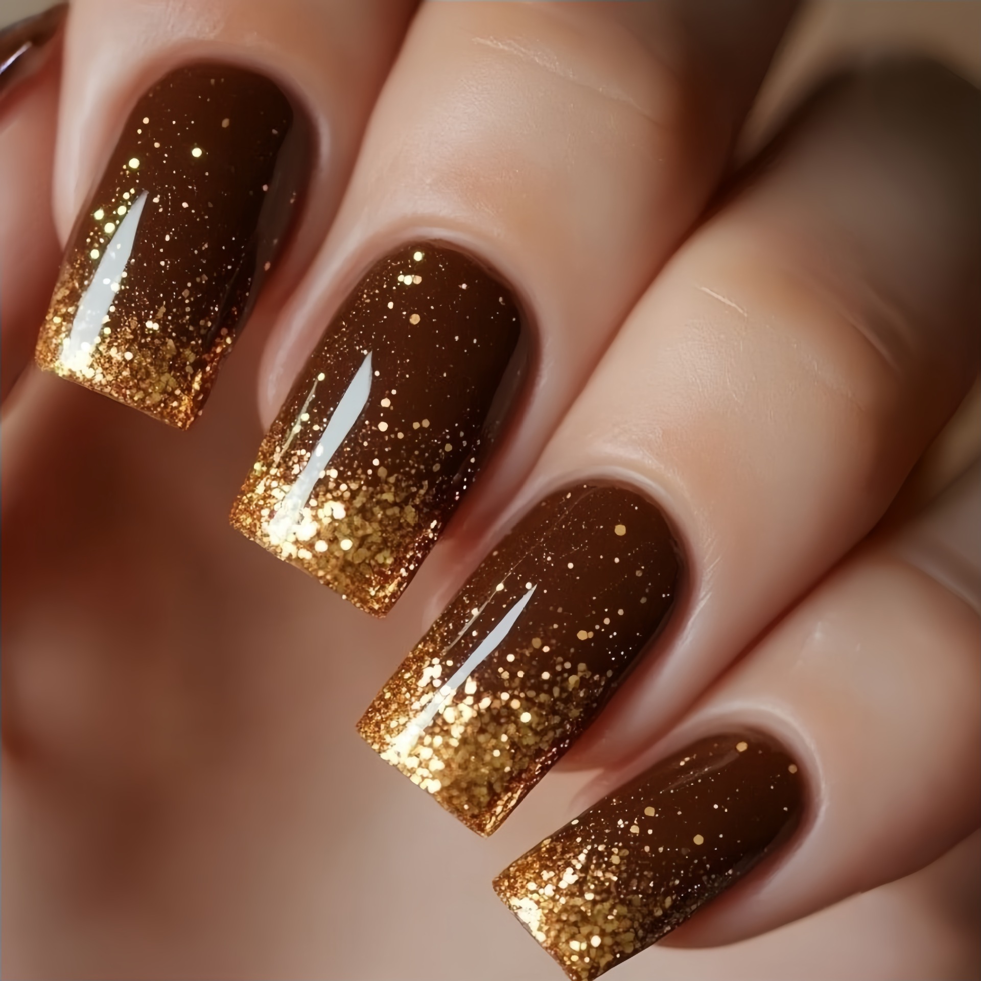 Short Medium fake nails Gradie - огляд і ціна Nail Art Press On