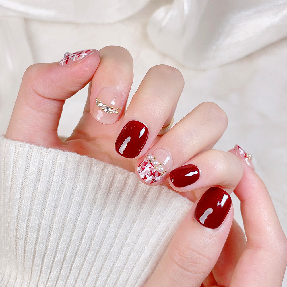10pcs Short Square Round Handm - огляд і ціна Nail Art Press On