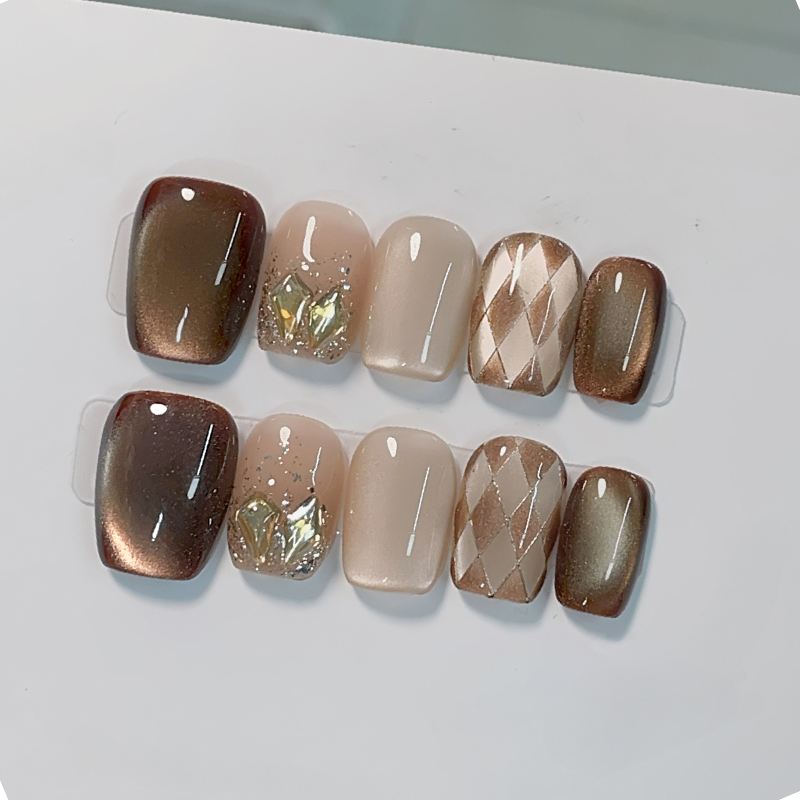 10pcs Handmade Press on Nails  - огляд і ціна Nail Art Cat Eye