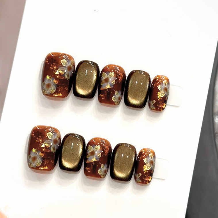 10pcs Handmade Press on Nails  - огляд і ціна Nail Art Cat Eye